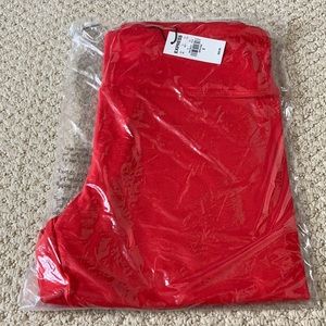 NWT!! Express super high waisted capri leggings in tomato red